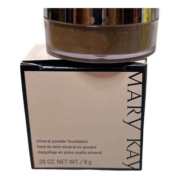 New MARY KAY Mineral Powder Foundation loose round Bronze 3 NIB .28‎ OZ. - Picture 1 of 5